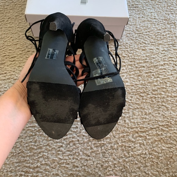 Forever 21 Strap High Heels Black sz 9 - Picture 6 of 6